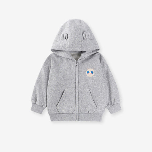Winter and Autumn Girls Animals Cartoon Pattern Long Sleeves Zip-up