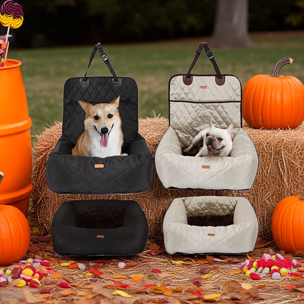 2 In 1 Pet Dog Carrier Folding Car Seat Pad Thickened Multi-purpose