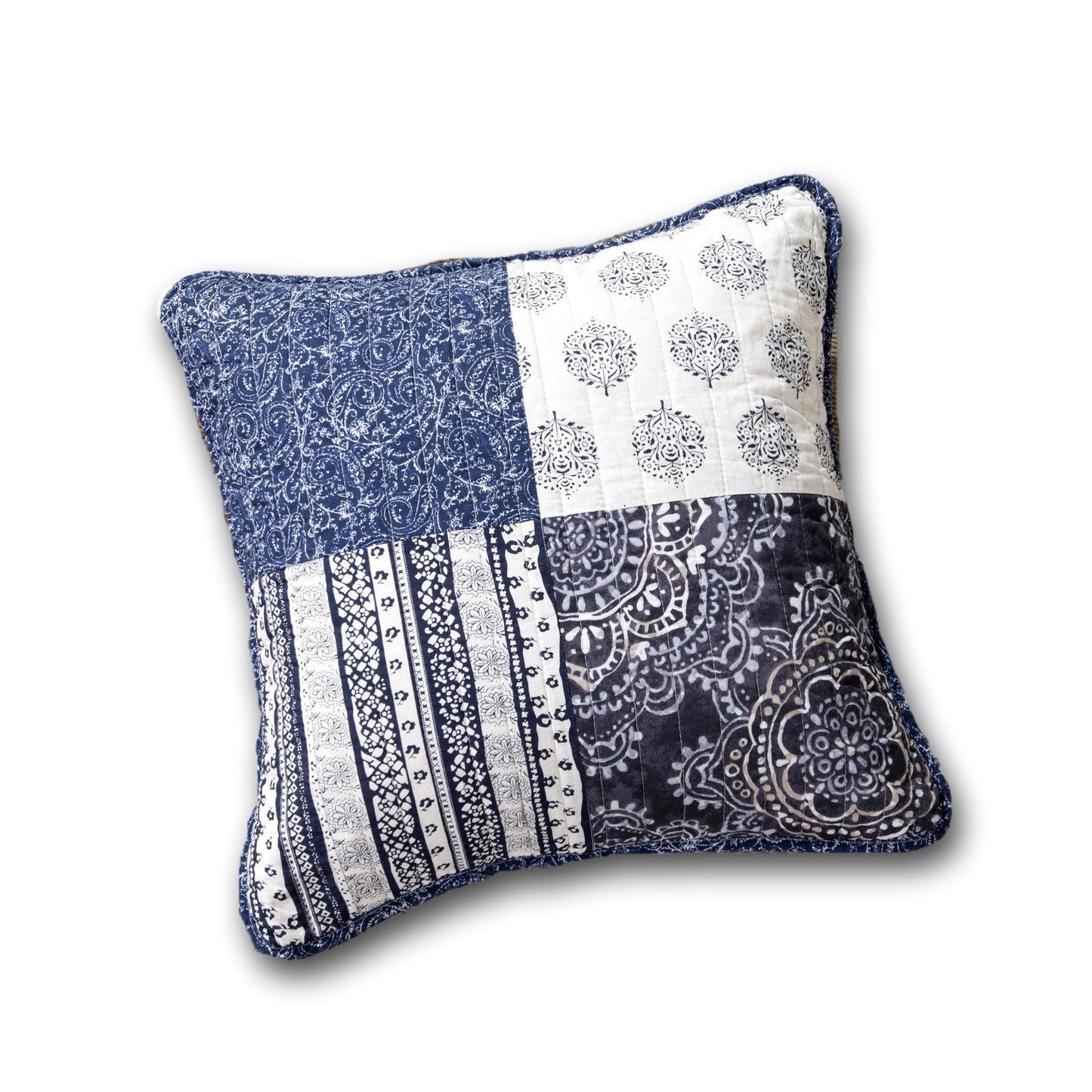 DaDa Bedding Set of 2-Pieces Bohemian Denim Blue Elegance Throw Pillow