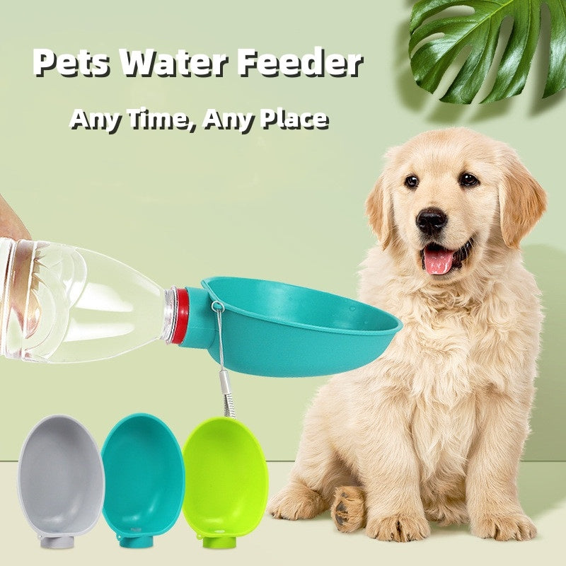 Portable Dog Drinking Bowl Outdoor Water Feeding Pet Outside Water Cup