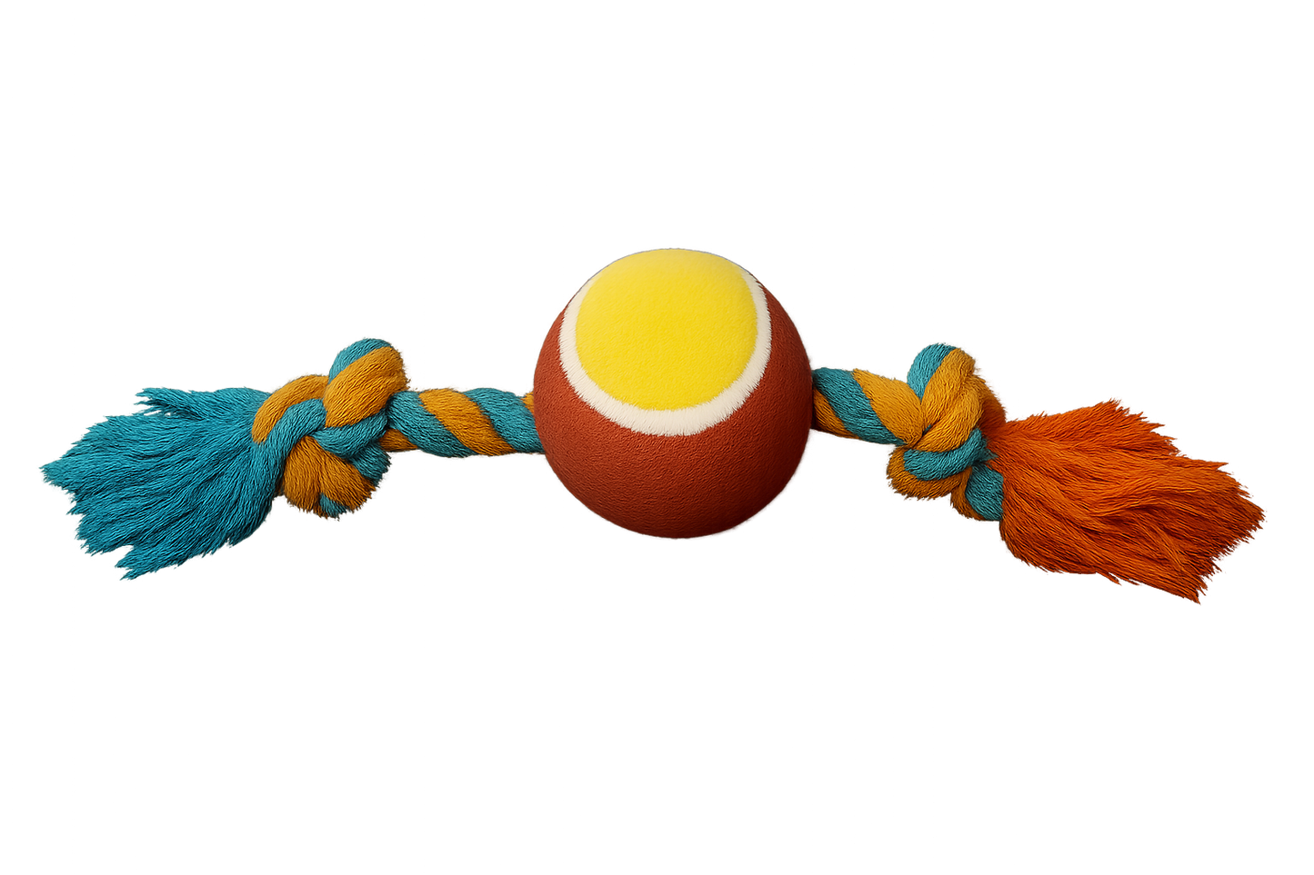 Rope Dog Toy with Tennis Ball – Durable Tug & Chew