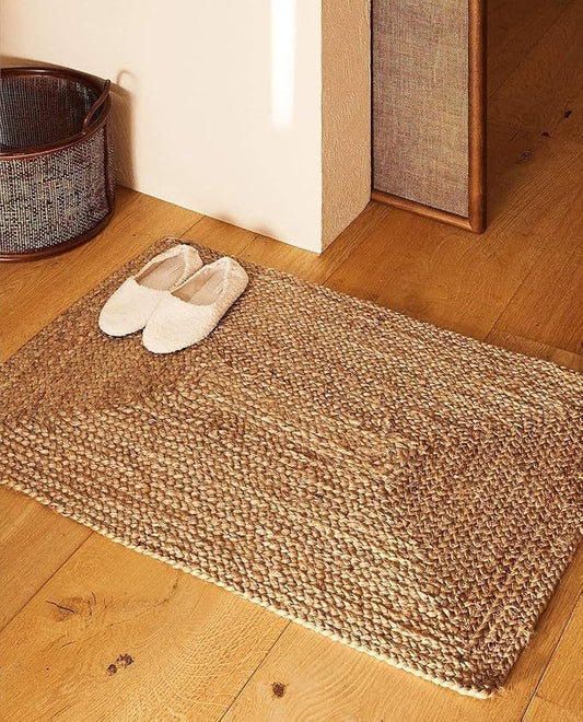 Natural Anti Slip Floor Jute Door Mat in Home Kitchen Office Entrance