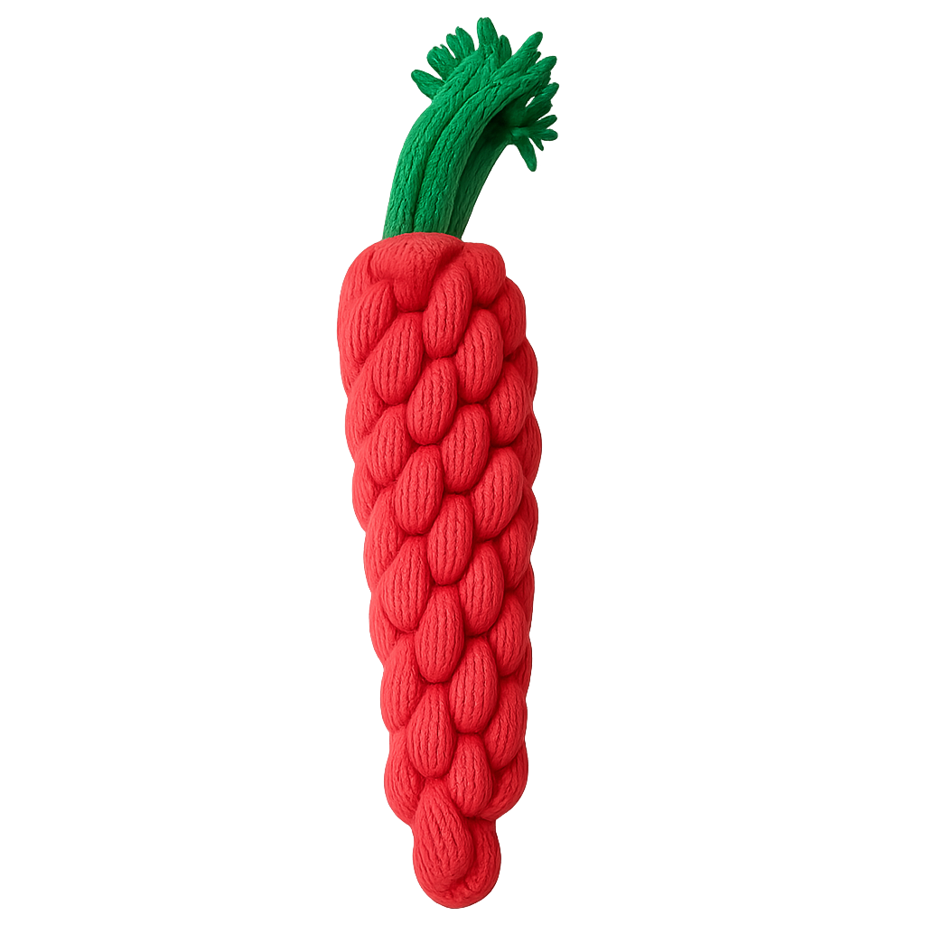 Braided Carrot Dog Toy – Durable Chew & Tug Fun