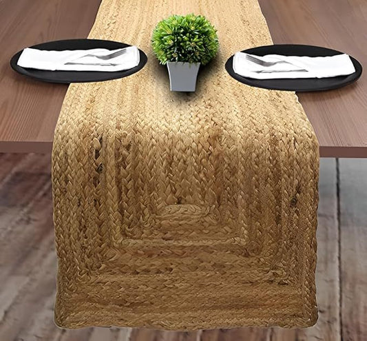 Jute Table Runner | Elegant Coffee, Dining & Center Table Decor |