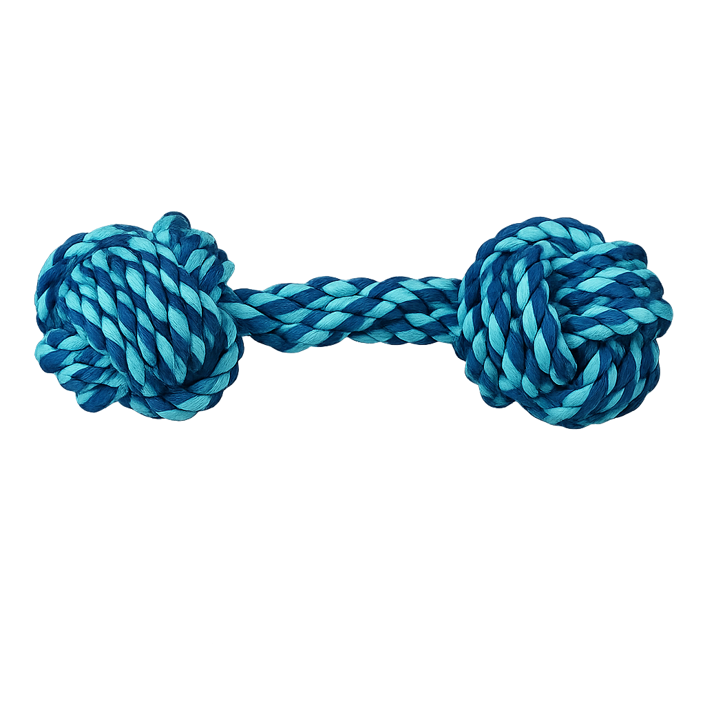 Braided Dog Chew Toy – Neon Green & Pink for Active Play